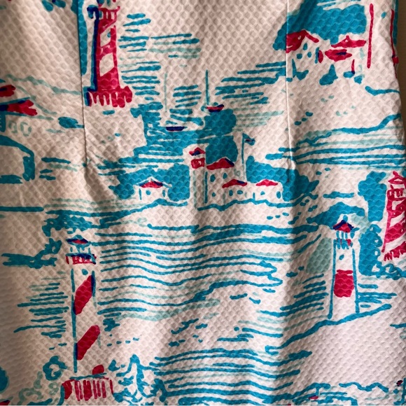 Lilly Pulitzer Blue and Red Lighthouse dress - Picture 6 of 8